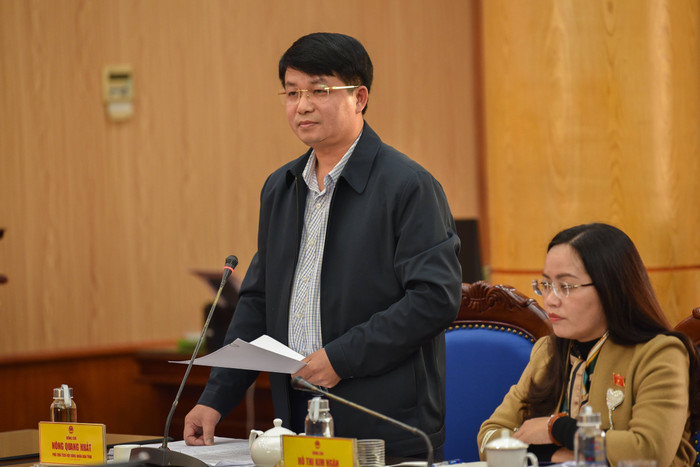 Đại biểu Nông Quang Nhất - Phó Chủ tịch Hội đồng nhân dân tỉnh Bắc Kạn, Phó Trưởng đoàn giám sát. .Ảnh: Thế Đại. Đại biểu Nông Quang Nhất - Phó Chủ tịch Hội đồng nhân dân tỉnh Bắc Kạn, Phó Trưởng đoàn giám sát. .Ảnh: Thế Đại.