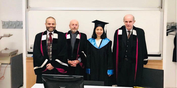 Nghiên cứu sinh Vũ Kim Ngân trong buổi lễ bảo vệ luận án tiến sĩ (ảnh: NVCC) Nghiên cứu sinh Vũ Kim Ngân trong buổi lễ bảo vệ luận án tiến sĩ (ảnh: NVCC)