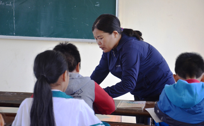 Cô Nguyễn Thị Phương Thủy thừa nhận hành vi của mình là sai trái, do áp lực thi đua. Ảnh: NP Cô Nguyễn Thị Phương Thủy thừa nhận hành vi của mình là sai trái, do áp lực thi đua. Ảnh: NP