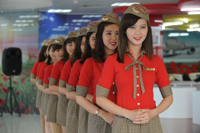 Các học viên tiếp viên của Vietjet Air