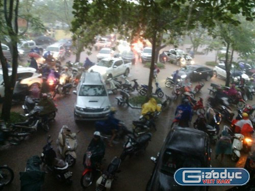 Bộ Giáo dục gửi công điện khẩn ứng phó mưa lũ (Ảnh: Lê Văn Vỵ)