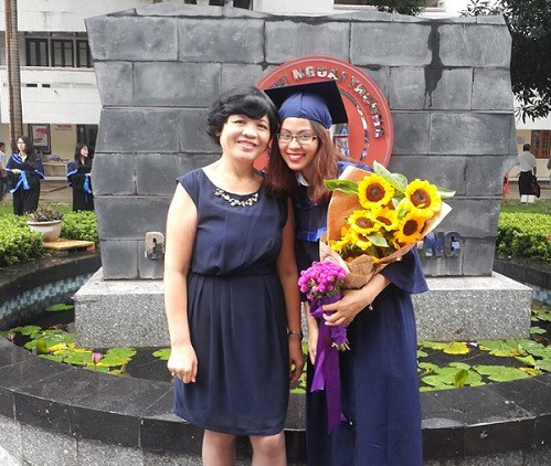 PGS.TS Nguyễn Hoàng Ánh chụp ảnh cùng sinh viên (Ảnh nhân vật cung cấp) PGS.TS Nguyễn Hoàng Ánh chụp ảnh cùng sinh viên (Ảnh nhân vật cung cấp)