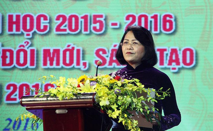 Phó Chủ tịch nước Đặng Thị Ngọc Thịnh phát biểu tại buổi lễ Phó Chủ tịch nước Đặng Thị Ngọc Thịnh phát biểu tại buổi lễ