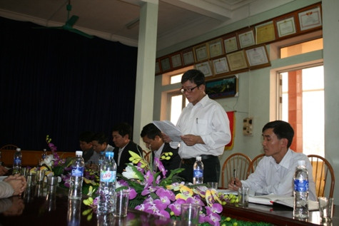 Ông Đỗ Như Tuyến công bố bản kết luận thanh tra của đoàn thanh tra huyện Tiên Lãng Ông Đỗ Như Tuyến công bố bản kết luận thanh tra của đoàn thanh tra huyện Tiên Lãng