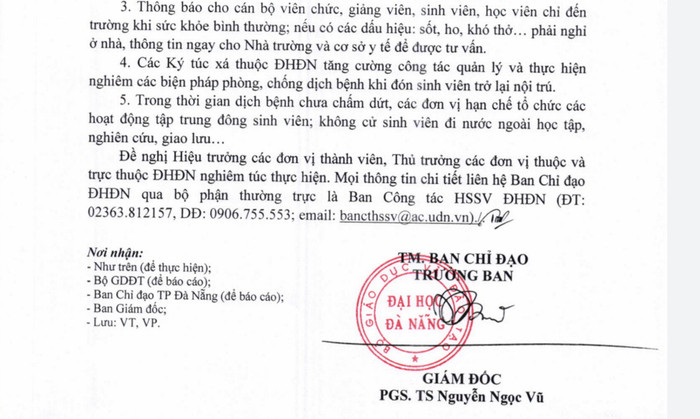 Sinh viên Đại học Đà Nẵng đi học trở lại từ ngày 4/5. Ảnh: AN Sinh viên Đại học Đà Nẵng đi học trở lại từ ngày 4/5. Ảnh: AN