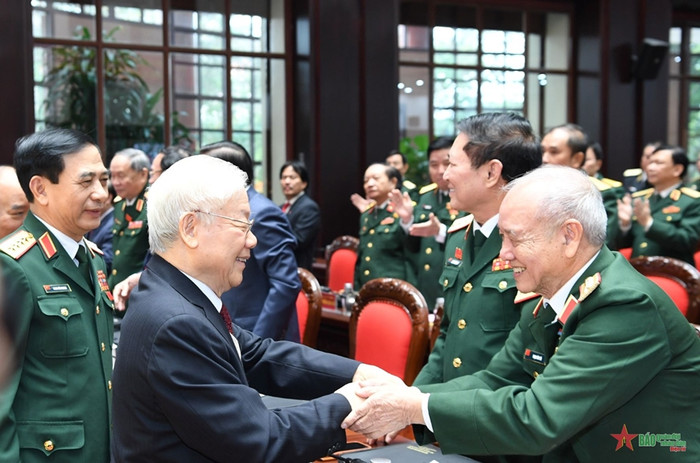 Tổng Bí thư Nguyễn Phú Trọng và các đại biểu tại đại hội.