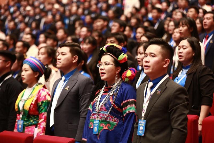 Các đại biểu dự Lễ khai mạc Đại hội Đoàn toàn quốc lần thứ XII. Ảnh: doanthanhnien.vn