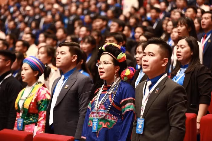 Các đại biểu dự Lễ khai mạc Đại hội Đoàn toàn quốc lần thứ XII. Ảnh: doanthanhnien.vn