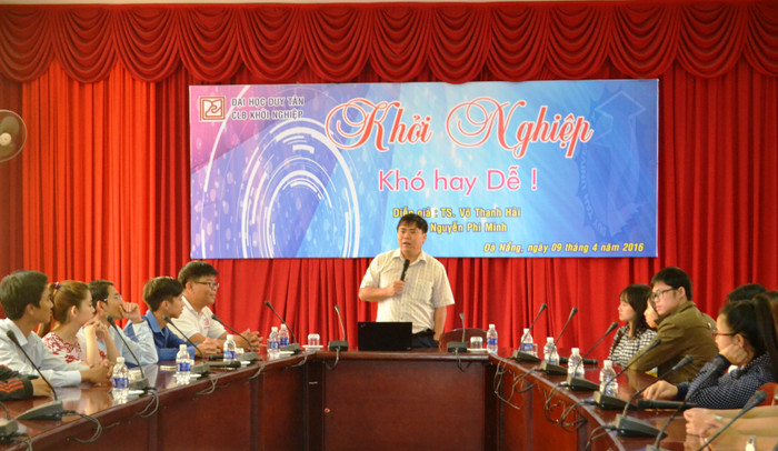 TS. Võ Thanh Hải trong một chương trình khởi nghiệp. Ảnh: An Nguyên TS. Võ Thanh Hải trong một chương trình khởi nghiệp. Ảnh: An Nguyên