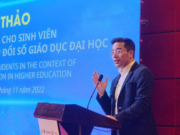 Ông Ruici Tio - Quản lý Chương trình Chính sách, Khu vực Châu Á - Thái Bình Dương, Tập đoàn Meta đánh giá cao những đổi mới của giáo dục Việt Nam trong đó có chuyển đổi số. Ảnh: Hoài Linh Ông Ruici Tio - Quản lý Chương trình Chính sách, Khu vực Châu Á - Thái Bình Dương, Tập đoàn Meta đánh giá cao những đổi mới của giáo dục Việt Nam trong đó có chuyển đổi số. Ảnh: Hoài Linh