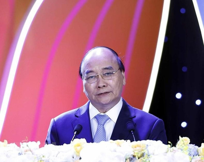 Chủ tịch nước Nguyễn Xuân Phúc phát biểu. (Ảnh: Thống Nhất/TTXVN) Chủ tịch nước Nguyễn Xuân Phúc phát biểu. (Ảnh: Thống Nhất/TTXVN)