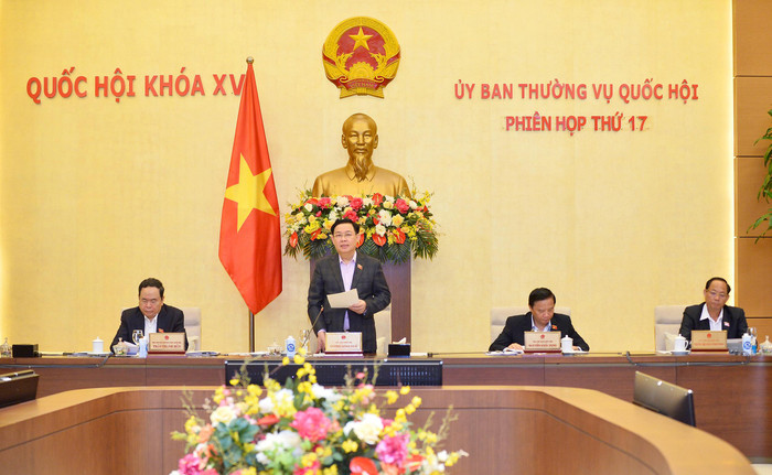 Chủ tịch Quốc hội Vương Đình Huệ phát biểu khai mạc phiên họp. Ảnh: quochoi.vn Chủ tịch Quốc hội Vương Đình Huệ phát biểu khai mạc phiên họp. Ảnh: quochoi.vn