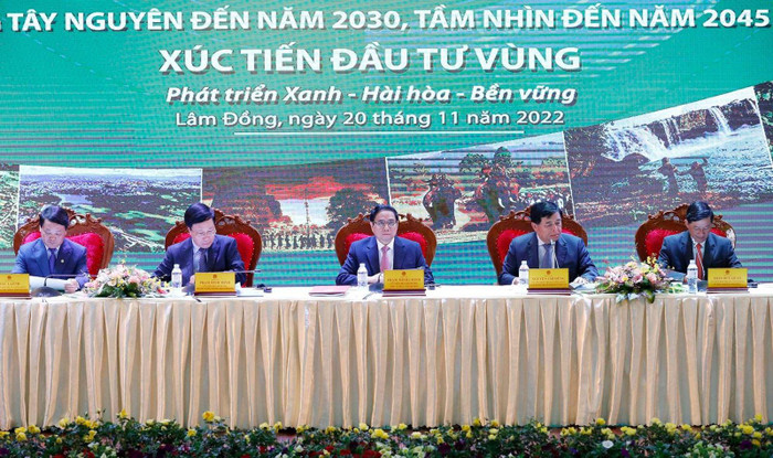 Thủ tướng Phạm Minh Chính chủ trì hội nghị. Ảnh: Dương Giang/TTXVN