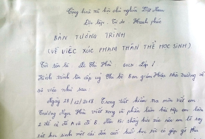 Phòng Giáo dục Sầm Sơn bác bỏ thông tin Hiệu trưởng bóp cổ 2 học sinh ảnh 2 Phòng Giáo dục Sầm Sơn bác bỏ thông tin Hiệu trưởng bóp cổ 2 học sinh ảnh 2