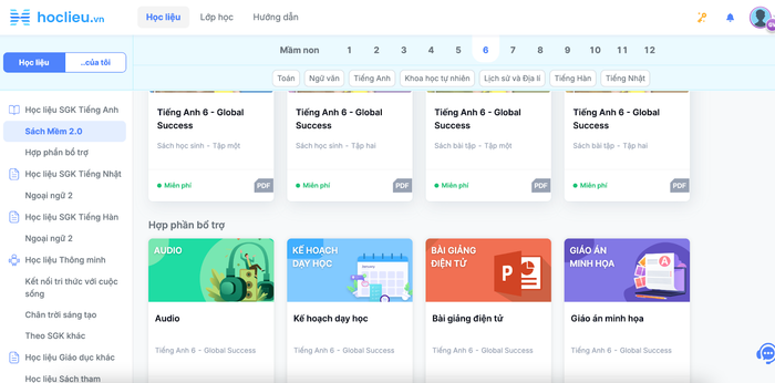 Hệ thống học liệu tương tác đi kèm bộ sách giáo khoa Tiếng Anh Global Success của Nhà xuất bản Giáo dục Việt Nam mang lại nhiều tiện ích trong việc hỗ trợ dạy và học tiếng Anh. Ảnh chụp màn hình. Hệ thống học liệu tương tác đi kèm bộ sách giáo khoa Tiếng Anh Global Success của Nhà xuất bản Giáo dục Việt Nam mang lại nhiều tiện ích trong việc hỗ trợ dạy và học tiếng Anh. Ảnh chụp màn hình.