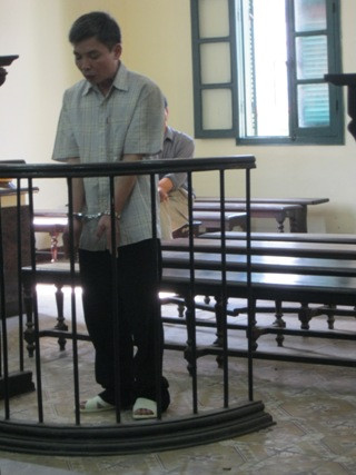 Bị cáo Tâm trước vành móng ngựa