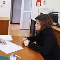 Lưu Thị Thu tại cơ quan Công an