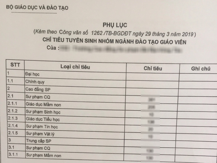 Năm 2019 Bộ Giáo dục và Đào tạo giao chỉ tiêu cụ thể từng ngành cho các trường cao đẳng sư phạm (ảnh: tư liệu)