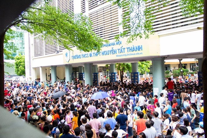 Quang cảnh tại Trường Trung học cơ sở - Trung học phổ thông Nguyễn Tất Thành (Hà Nội) trong buổi tổ chức đánh giá học sinh để tuyển vào lớp 6, hôm 4/7 vừa qua (Ảnh: Trường Nguyễn Tất Thành) Quang cảnh tại Trường Trung học cơ sở - Trung học phổ thông Nguyễn Tất Thành (Hà Nội) trong buổi tổ chức đánh giá học sinh để tuyển vào lớp 6, hôm 4/7 vừa qua (Ảnh: Trường Nguyễn Tất Thành)