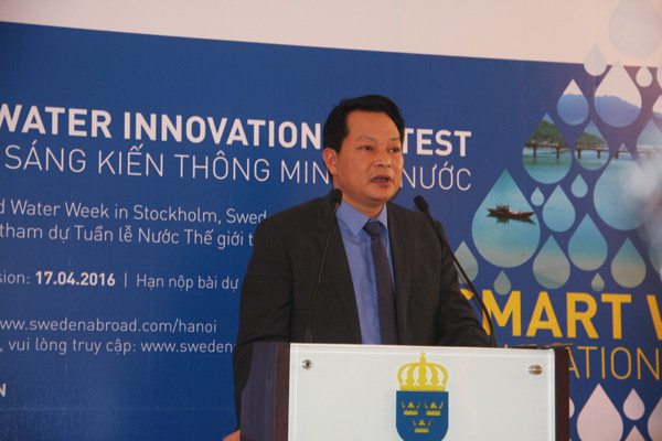 TS Nguyễn Minh Khuyến – Phó Cục trưởng Cục Quản lý tài nguyên nước phát biểu tại buổi lễ TS Nguyễn Minh Khuyến – Phó Cục trưởng Cục Quản lý tài nguyên nước phát biểu tại buổi lễ