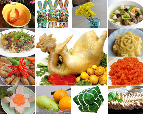 Những món thường thấy trong một mâm cỗ cúng ông Công ông Táo. Những món thường thấy trong một mâm cỗ cúng ông Công ông Táo.