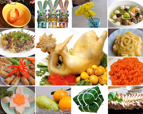Những món thường thấy trong một mâm cỗ cúng ông Công ông Táo.