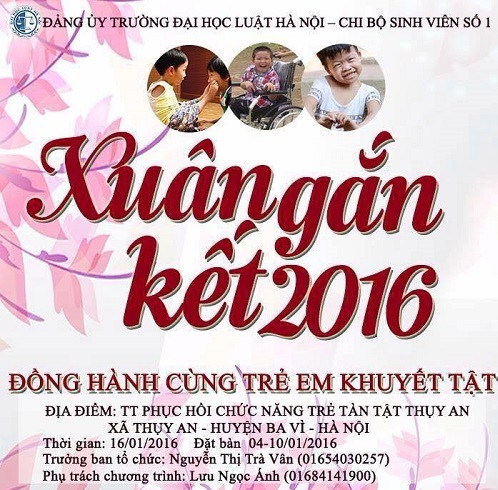 “Xuân gắn kết 2016 – Đồng hành cùng trẻ em khuyết tật” ảnh 1 “Xuân gắn kết 2016 – Đồng hành cùng trẻ em khuyết tật” ảnh 1