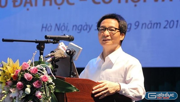 Phó Thủ tướng Vũ Đức Đam phát biểu ý kiến tại hội thảo "Tự chủ đại học - cơ hội và thách thức" do Hiệp hội Các trường đại học, cao đẳng Việt Nam tổ chức. (Ảnh: Ngọc Quang) Phó Thủ tướng Vũ Đức Đam phát biểu ý kiến tại hội thảo "Tự chủ đại học - cơ hội và thách thức" do Hiệp hội Các trường đại học, cao đẳng Việt Nam tổ chức. (Ảnh: Ngọc Quang)