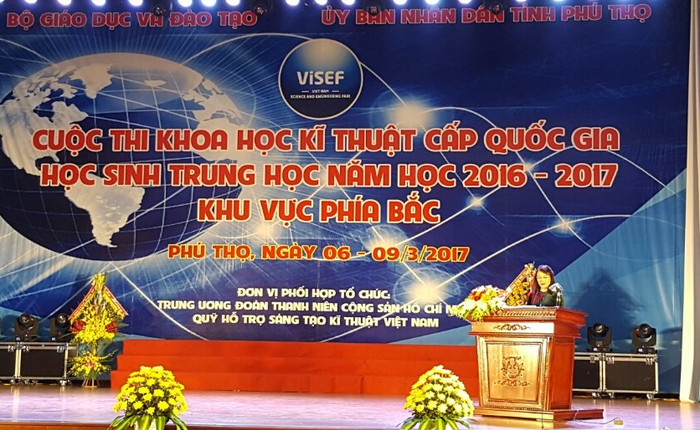 Thứ trưởng Nguyễn Thị Nghĩa phát biểu tại lễ khai mạc cuộc thi Khoa học kỹ thuật cấp quốc gia khu vực phía Bắc (Ảnh: T.L) Thứ trưởng Nguyễn Thị Nghĩa phát biểu tại lễ khai mạc cuộc thi Khoa học kỹ thuật cấp quốc gia khu vực phía Bắc (Ảnh: T.L)