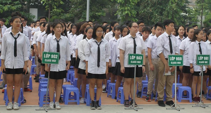 Tiết sinh hoạt dưới cờ diễn ra ngày 26/8 của trường Trung học cơ sở - Trung học phổ thông Newton (Ảnh: Thùy Linh) Tiết sinh hoạt dưới cờ diễn ra ngày 26/8 của trường Trung học cơ sở - Trung học phổ thông Newton (Ảnh: Thùy Linh)