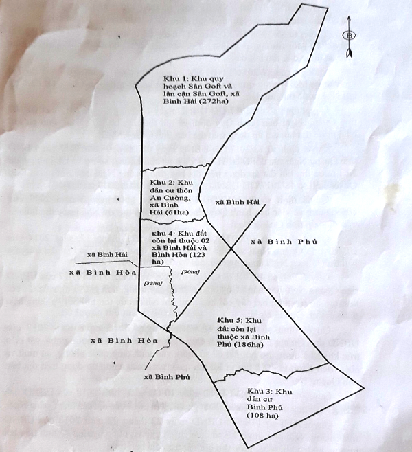 Sơ đồ vị trí các khu vực giải tỏa mặt bằng để giao cho Tập đoàn FLC triển khai dự án. Ảnh: TT Sơ đồ vị trí các khu vực giải tỏa mặt bằng để giao cho Tập đoàn FLC triển khai dự án. Ảnh: TT