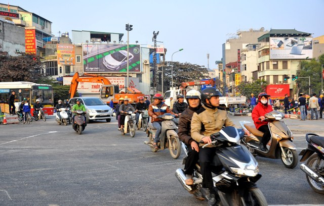 Đoạn đường được lưu thông sẽ làm giảm áp lực giao thông cho ngã 6 Ô Chợ Dừa, đặc biệt vào giờ cao điểm.