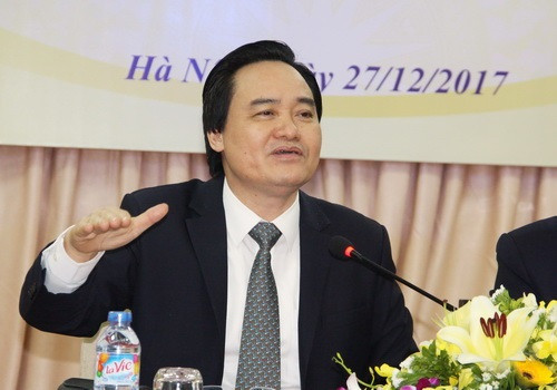 Bộ trưởng Nhạ nêu quyết tâm, từ năm 2018, học sư phạm phải là những học sinh ưu tú nhất (Ảnh: Bộ Giáo dục và Đào tạo) Bộ trưởng Nhạ nêu quyết tâm, từ năm 2018, học sư phạm phải là những học sinh ưu tú nhất (Ảnh: Bộ Giáo dục và Đào tạo)