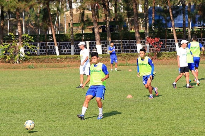 Các cầu thủ Hoàng Anh Gia Lai tập luyện (ảnh nguồn haglfc) Các cầu thủ Hoàng Anh Gia Lai tập luyện (ảnh nguồn haglfc)