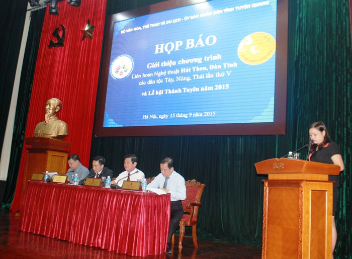 Họp báo thông tin về Liên hoan nghệ thuật Hát Then – Đàn Tính các dân tộc Tày, Nùng, Thái Việt Nam lần thứ 5. Họp báo thông tin về Liên hoan nghệ thuật Hát Then – Đàn Tính các dân tộc Tày, Nùng, Thái Việt Nam lần thứ 5.