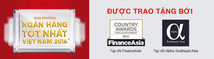 Những giải thưởng uy tín Techcombank nhận trong năm 2016 Những giải thưởng uy tín Techcombank nhận trong năm 2016