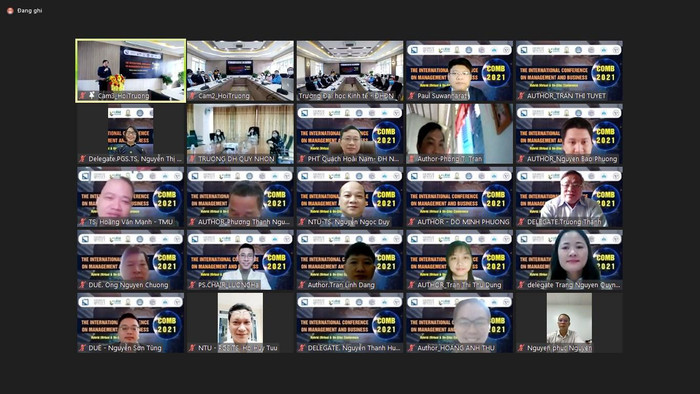 Các chuyên gia, nhà khoa học đến từ các Trường Đại học trong và ngoài nước chia sẻ tại Hội thảo quốc tế COMB-2021. Ảnh: AN