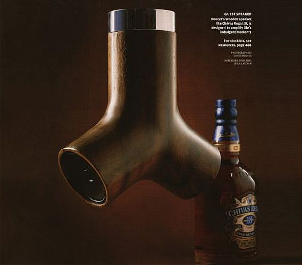 7. Loa Stereotype Mẫu loa Stereotype tuyệt vời này được nhà thiết kế Joe Doucet sáng tạo ra nhằm quảng bá cho thương hiệu rượu Whiskey Xcốt-len- Chivas Regal 18. Stereotype là bộ loa sinh đôi, được làm từ chất liệu gỗ cây hồ đào tại Mỹ. Với phong cách thiết kế hiện đại, Stereotype cũng sẽ là một món đồ trang trí rất sang trọng