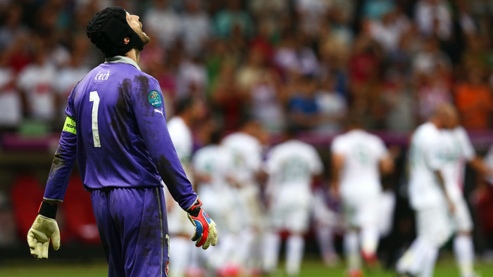 Vẻ buồn bã của Cech... Vẻ buồn bã của Cech...