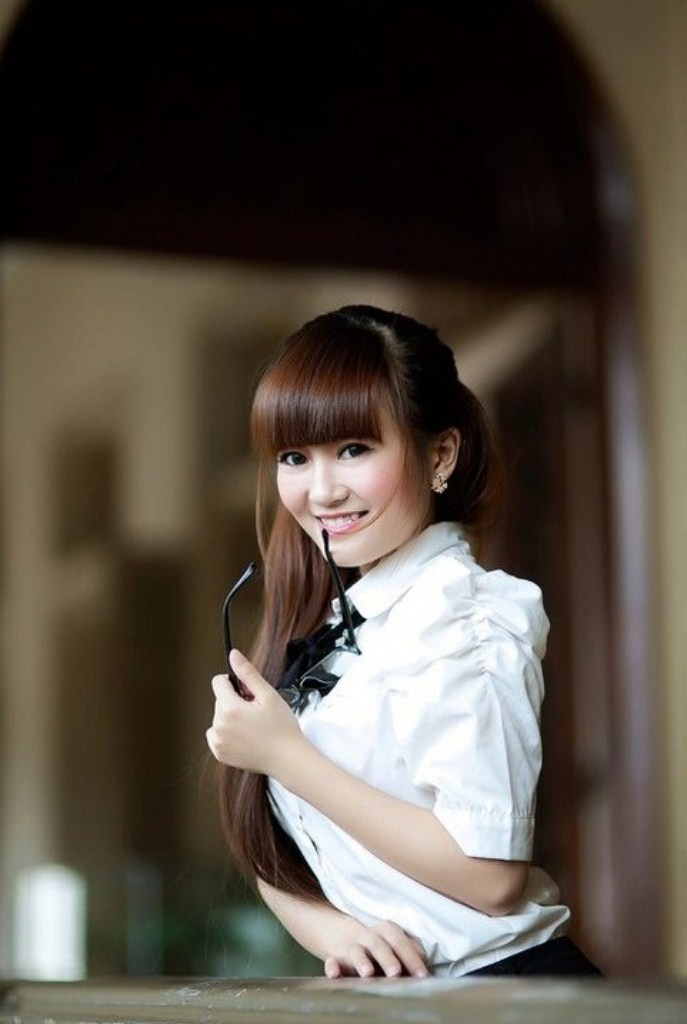 Một Đặng Quỳnh xinh xắn, đáng yêu với mái tóc vàng óng. Một Đặng Quỳnh xinh xắn, đáng yêu với mái tóc vàng óng.