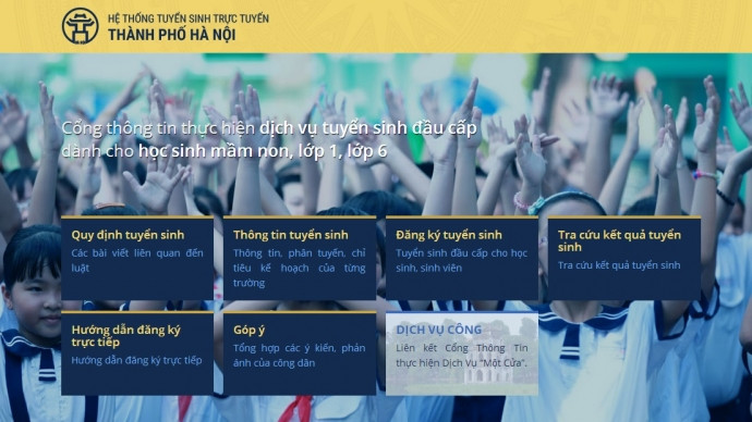 Hướng dẫn đăng ký tuyển sinh trực tuyến đầu cấp ở Hà Nội ảnh 1 Hướng dẫn đăng ký tuyển sinh trực tuyến đầu cấp ở Hà Nội ảnh 1