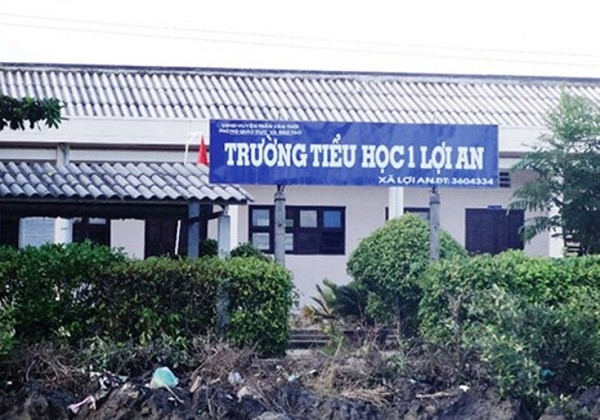 Trường Tiểu học 1 Lợi An, nơi ông Cao Văn Quốc làm hiệu trưởng (Ảnh: Trúc Linh)
