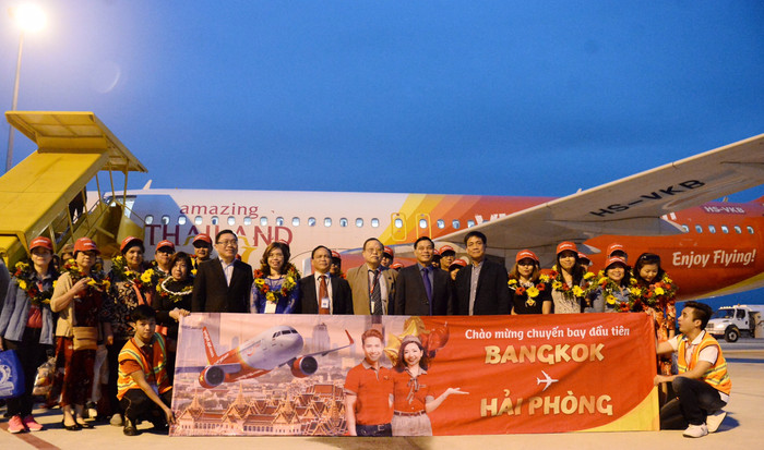 Vietjet tưng bừng khai trương đường bay Hải Phòng – Bangkok (Thái Lan). Vietjet tưng bừng khai trương đường bay Hải Phòng – Bangkok (Thái Lan).