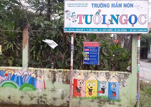 Bắt tạm giam Hiệu trưởng trường mầm non Tuổi Ngọc (phường Hòa Minh, quận Liên Chiểu, Đà Nẵng). Ảnh: TT