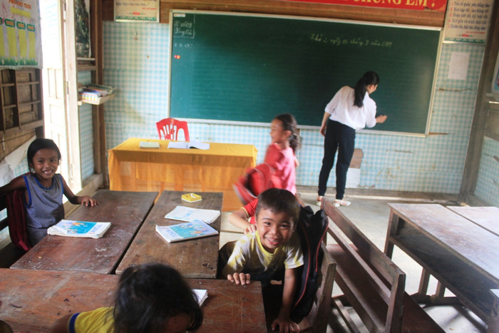Một lớp học ở Bản Ón.