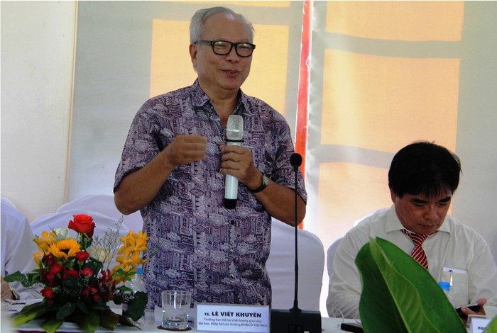 Tiến sĩ Lê Viết Khuyến đưa ra năm kiến nghị để phát triển đại học đa lĩnh vực trở thành những "quả đấm thép" của giáo dục đại học. Ảnh: TT Tiến sĩ Lê Viết Khuyến đưa ra năm kiến nghị để phát triển đại học đa lĩnh vực trở thành những "quả đấm thép" của giáo dục đại học. Ảnh: TT