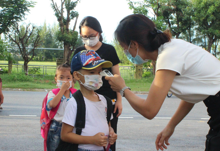 Nhiều trường học tại Quảng Nam có 100% học sinh tham gia BHYT. Ảnh: AN