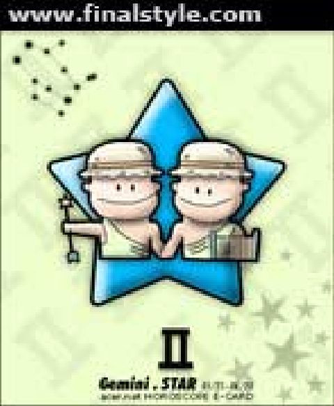 Song Tử (21/5 - 21/6) Song Tử có những ý định táo bạo nhưng không dám thực hiện chúng. Hãy nghĩ mà xem, nếu bạn không tự tin thử sức thì làm sao trưởng thành lên được? Có nhiều cách để thành công, nhưng quan trọng là phải chọn đúng hướng đi và phương thức làm việc hiệu quả. Song Tử luôn nhận được sự ủng hộ nhiệt tình từ phía gia đình và bạn bè mà. Song Tử (21/5 - 21/6) Song Tử có những ý định táo bạo nhưng không dám thực hiện chúng. Hãy nghĩ mà xem, nếu bạn không tự tin thử sức thì làm sao trưởng thành lên được? Có nhiều cách để thành công, nhưng quan trọng là phải chọn đúng hướng đi và phương thức làm việc hiệu quả. Song Tử luôn nhận được sự ủng hộ nhiệt tình từ phía gia đình và bạn bè mà.