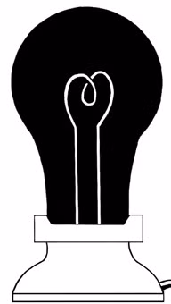 Bạn hãy nhìn vào màu đen của bóng đèn sau 30 giây bạn hay nhìn vào màn hình hoặc giấy trắng bạn sẽ thấy ánh đèn sáng lên rực rỡ