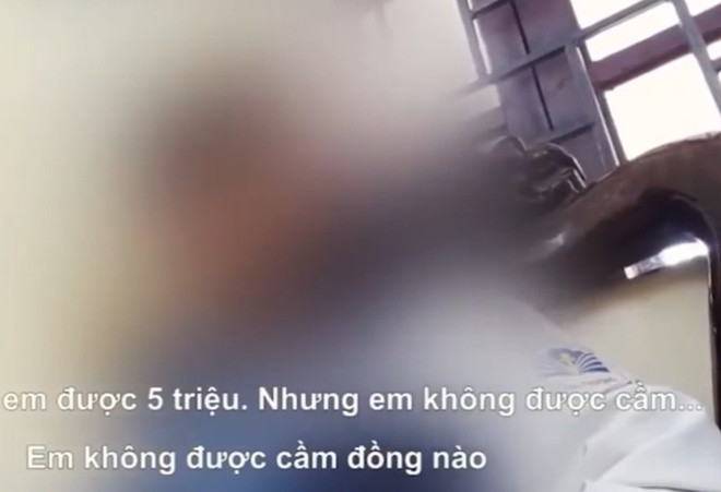 Trong phóng sự của VTV, các nạn nhân tiết lộ số tiền nhận được sau khi bị ép bán trinh. Ảnh: Cắt từ clip. Trong phóng sự của VTV, các nạn nhân tiết lộ số tiền nhận được sau khi bị ép bán trinh. Ảnh: Cắt từ clip.